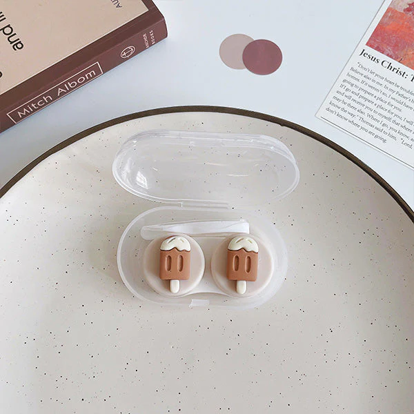 3D Chocolate Brown Mini Transparent Travel Lens Case - Image 10
