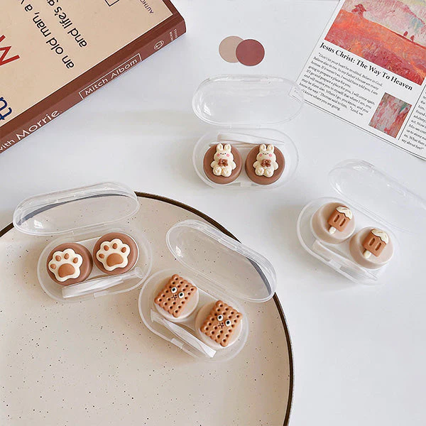 3D Chocolate Brown Mini Transparent Travel Lens Case - Image 3