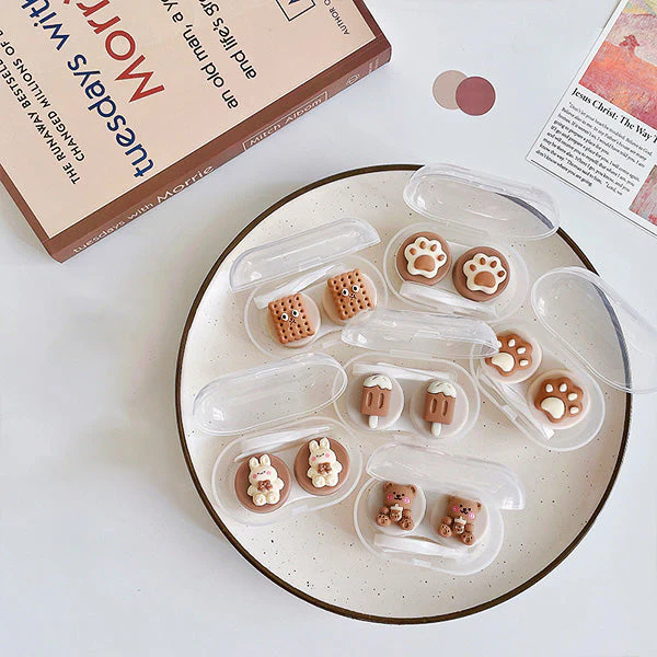 3D Chocolate Brown Mini Transparent Travel Lens Case - Image 4