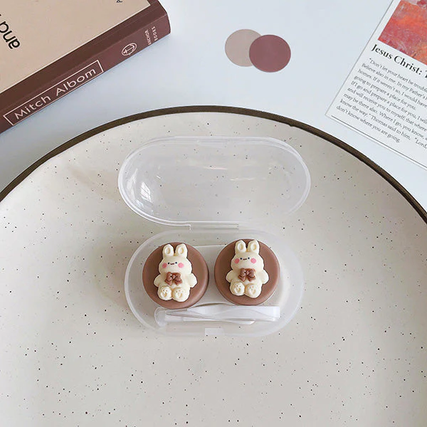3D Chocolate Brown Mini Transparent Travel Lens Case - Image 9