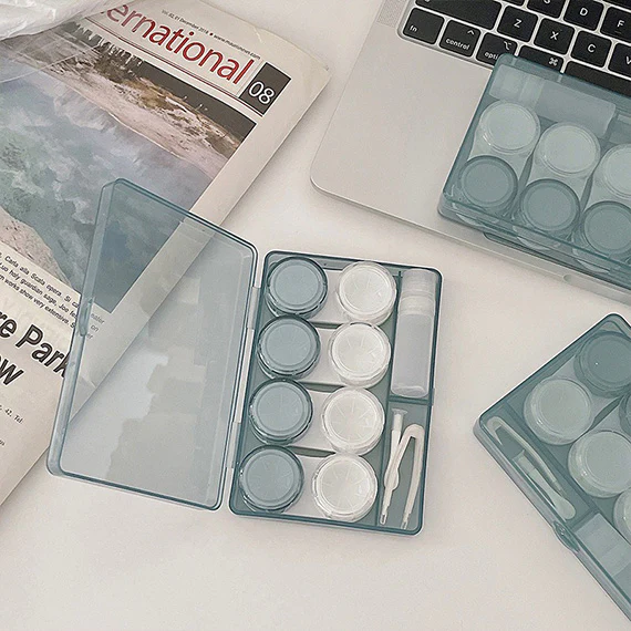 4-in-1 Tinted Transparent Contact Lens Storage Case - Image 3