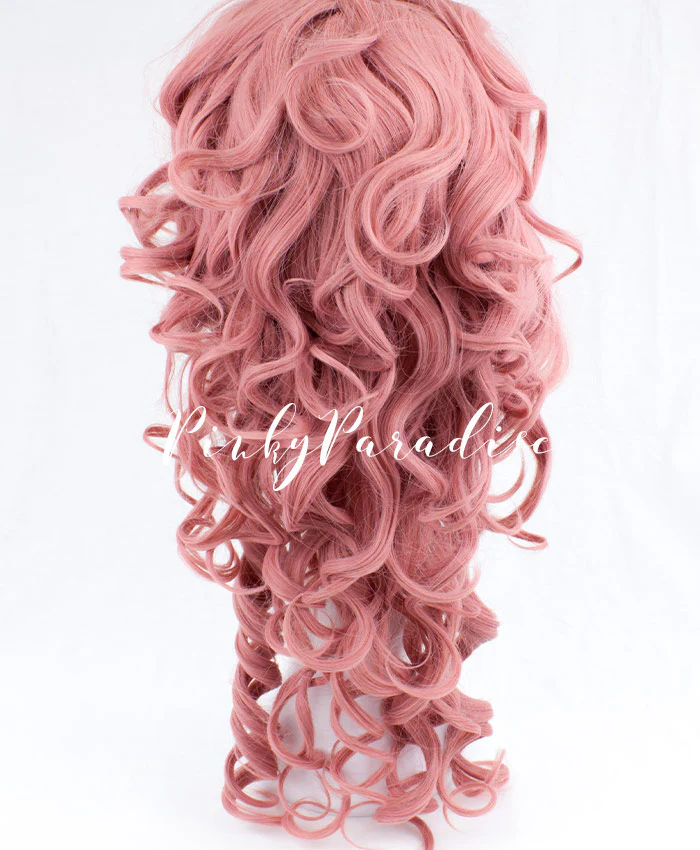 Diva Bubblegum Pink Matte Long Curly 70cm - Image 3