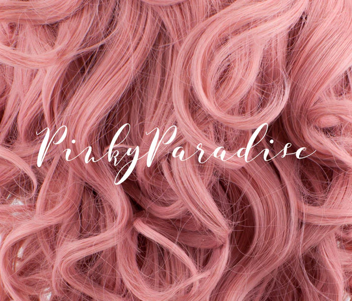 Diva Bubblegum Pink Matte Long Curly 70cm - Image 4