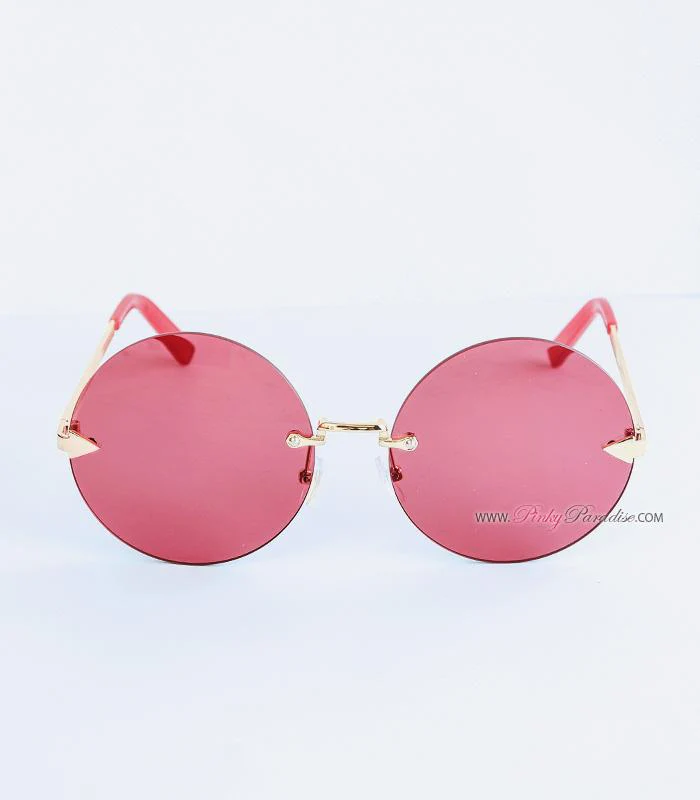 Hippie Rimless Round Sunglasses - Image 2