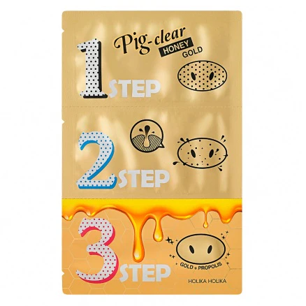 Holika Holika Pig-Clear Black Head 3-Step Kit ( Honey Gold)