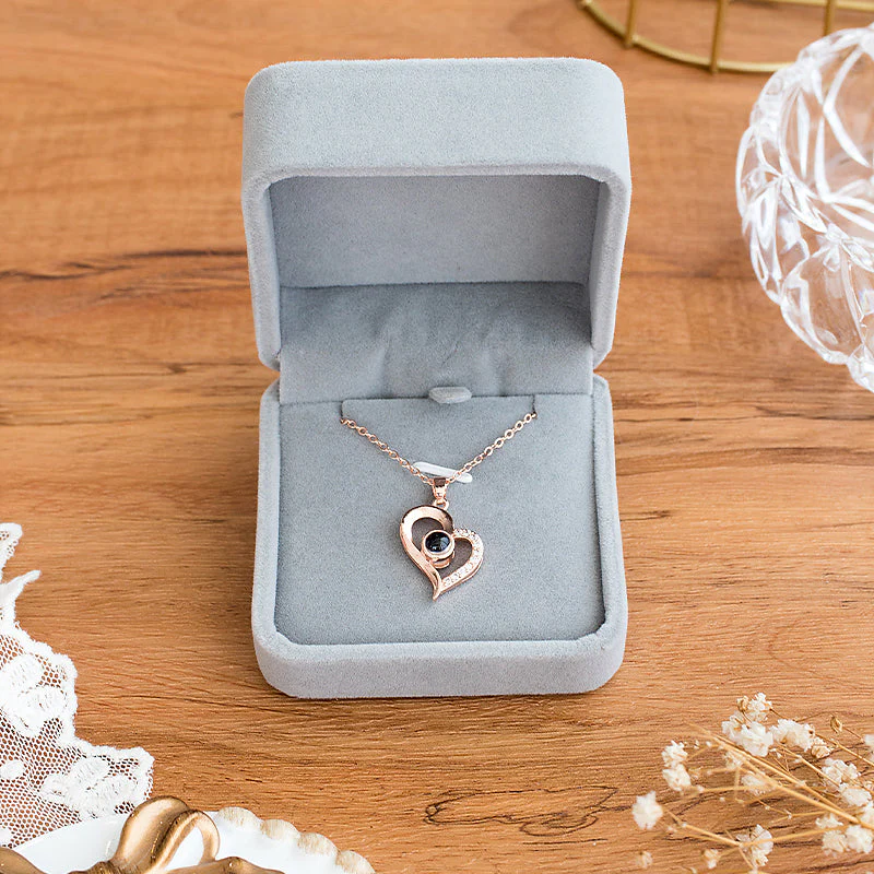 I Love You In 100 Languages Projection Necklace (Rose Gold) - Image 11