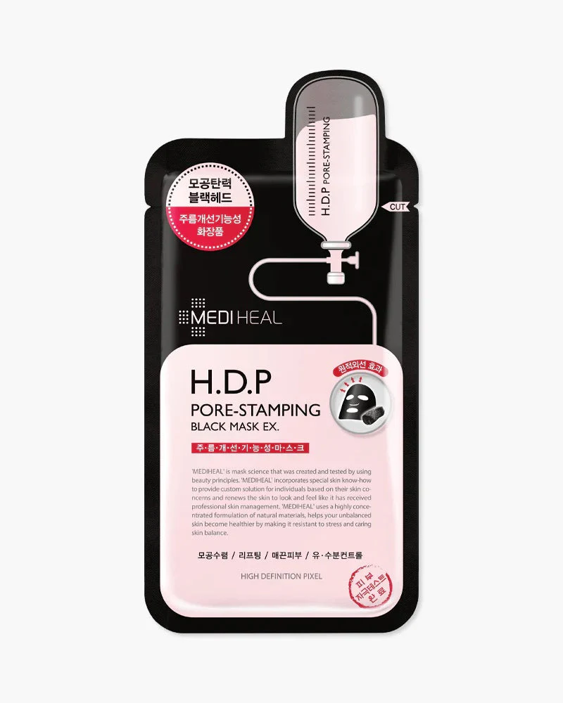 MEDIHEAL H.D.P Pore Stamping Black Mask EX.