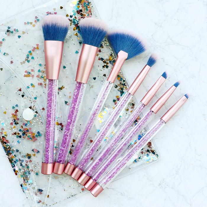 Mermaid Glitter Make Up Brush Set - Image 8
