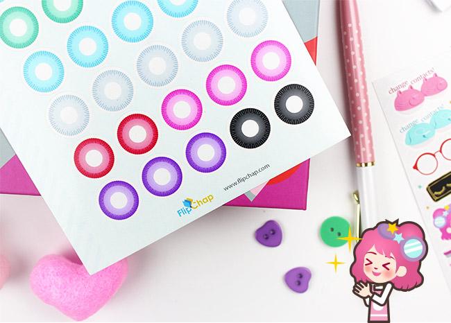 Pastel Circle Lens Stickers - Image 3