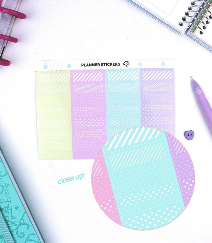 Pastel Quarter Box Stickers - Image 3