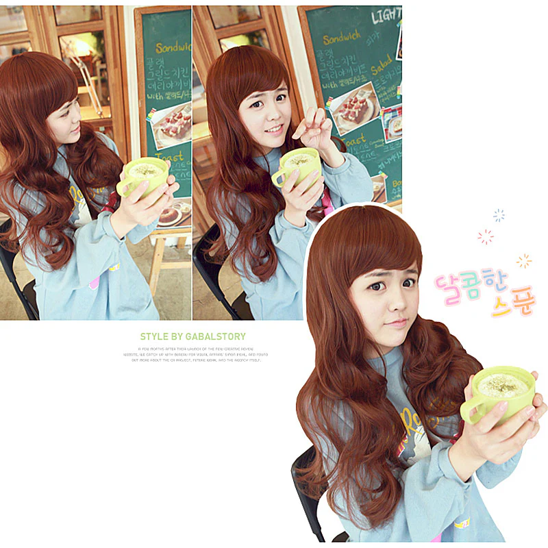 Premium Wig Sweet Spoon No1 Soft Curly Hair (Red Brown) - Image 2