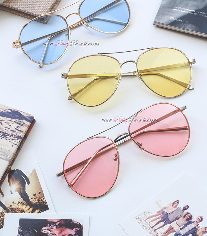 Retro Tinted Aviator Sunglasses - Image 4