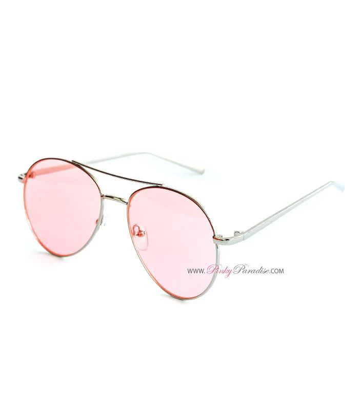 Retro Tinted Aviator Sunglasses - Image 7