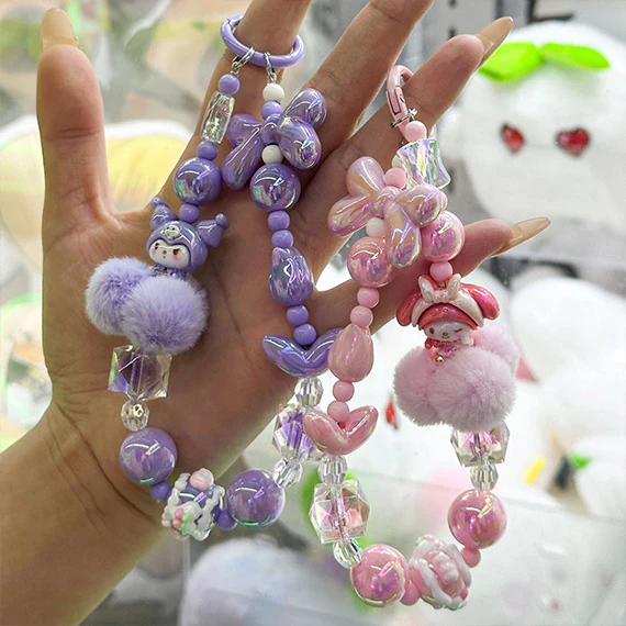 Sanrio Beaded Charm Phone Wrist Strap - Image 2