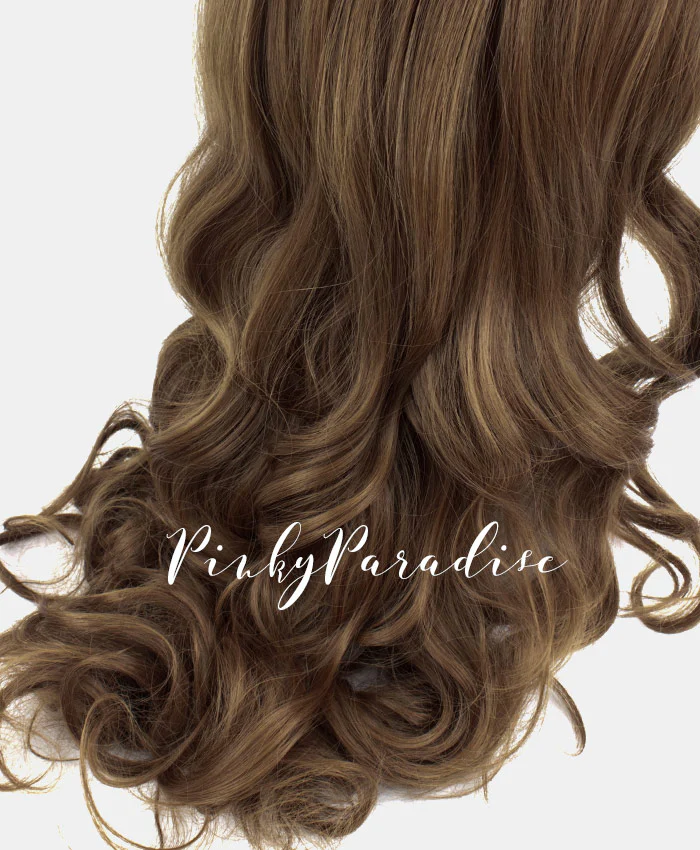 Taupe Brown Long Curly 70cm - Image 3