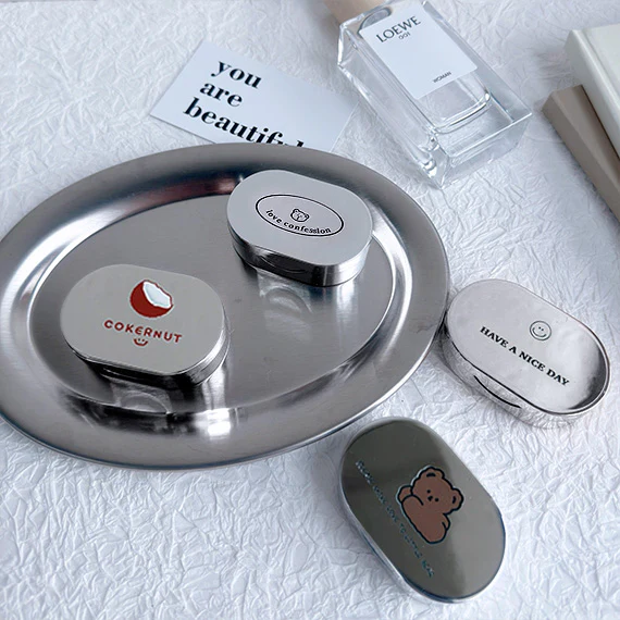 Trendy Reflective Silver Mirror Contacts Lens Storage Case - Image 3