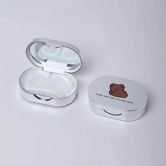Trendy Reflective Silver Mirror Contacts Lens Storage Case - Image 5