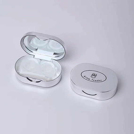 Trendy Reflective Silver Mirror Contacts Lens Storage Case - Image 6