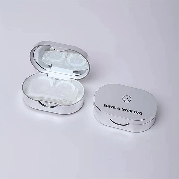 Trendy Reflective Silver Mirror Contacts Lens Storage Case - Image 8