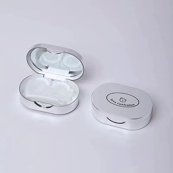 Trendy Reflective Silver Mirror Contacts Lens Storage Case - Image 9
