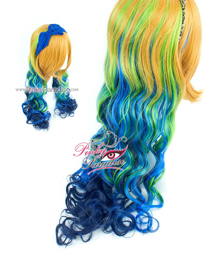 Tri Tone Golden Blonde Long Wavy 80cm - Image 3